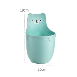 Cartoon storage bucket-blue bear-19 * 12 *12cm-1 piece