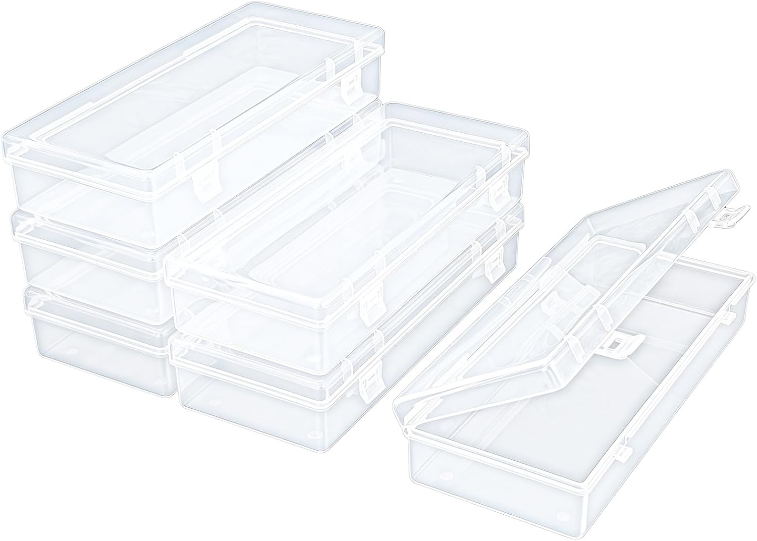 Main product image of 6 Plastic Storage Containers, 155 x 65 x 30 mm