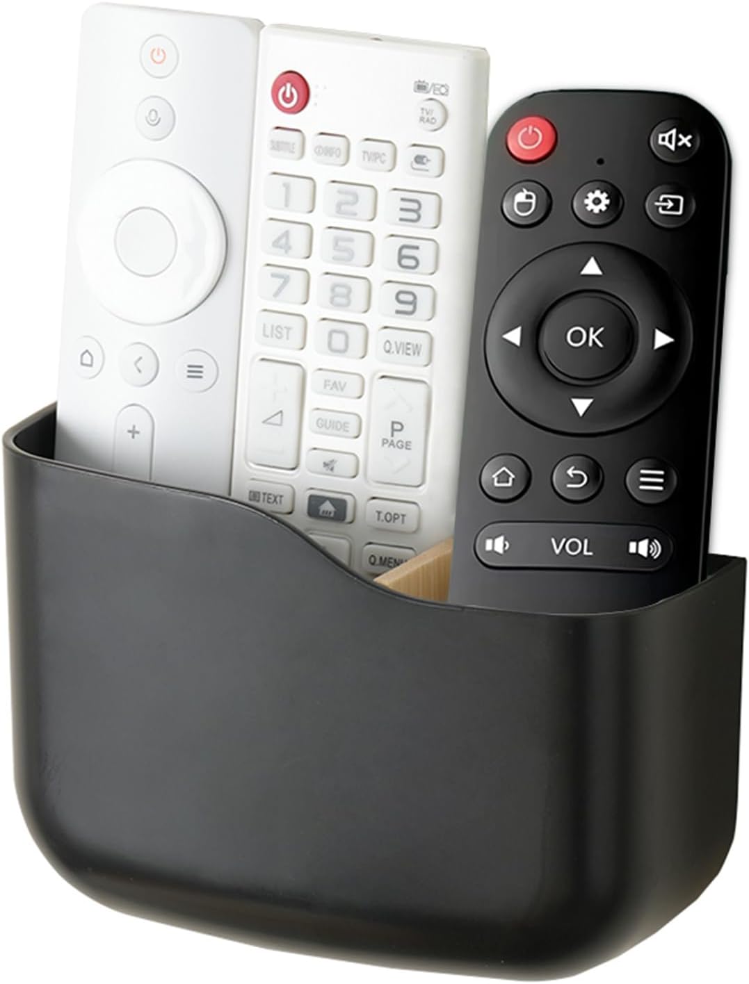 Main product image of Adhesive Wall Mount Remote Control Holder, Black
