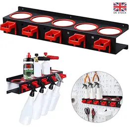 Product image of Wall Mounted Spray Bottle and Aerosol Can Holder for Van and Garage