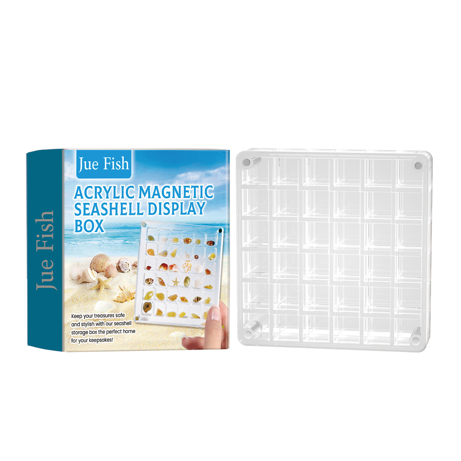 Main product image of Acrylic Magnetic Shell Display Box, Storage Box for Home Use