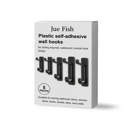 Product image of Self-Adhesive Utility Hooks, No-Drill Installation, 5-Pack