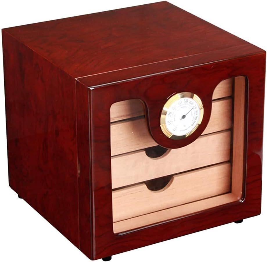 Main product image of Cigar Humidor Cabinet Box  4 Drawer  Hygrometer Cedar Lined Cigar Box