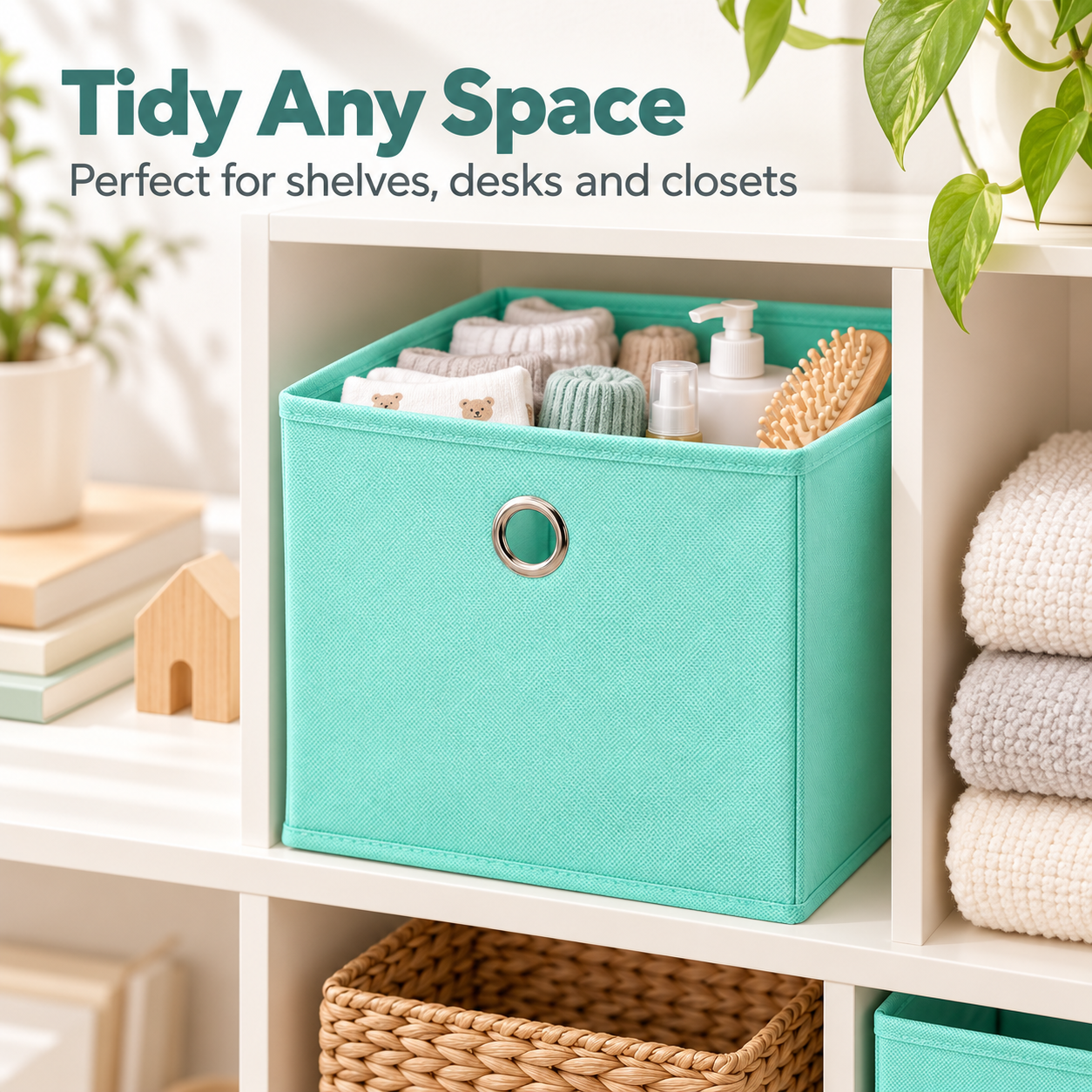 Main product image of Box Foldable Organizer 15x15x15cm Assorted 3 Bright