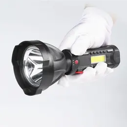 Plastic Outdoor USB Rechargeable Flashlight