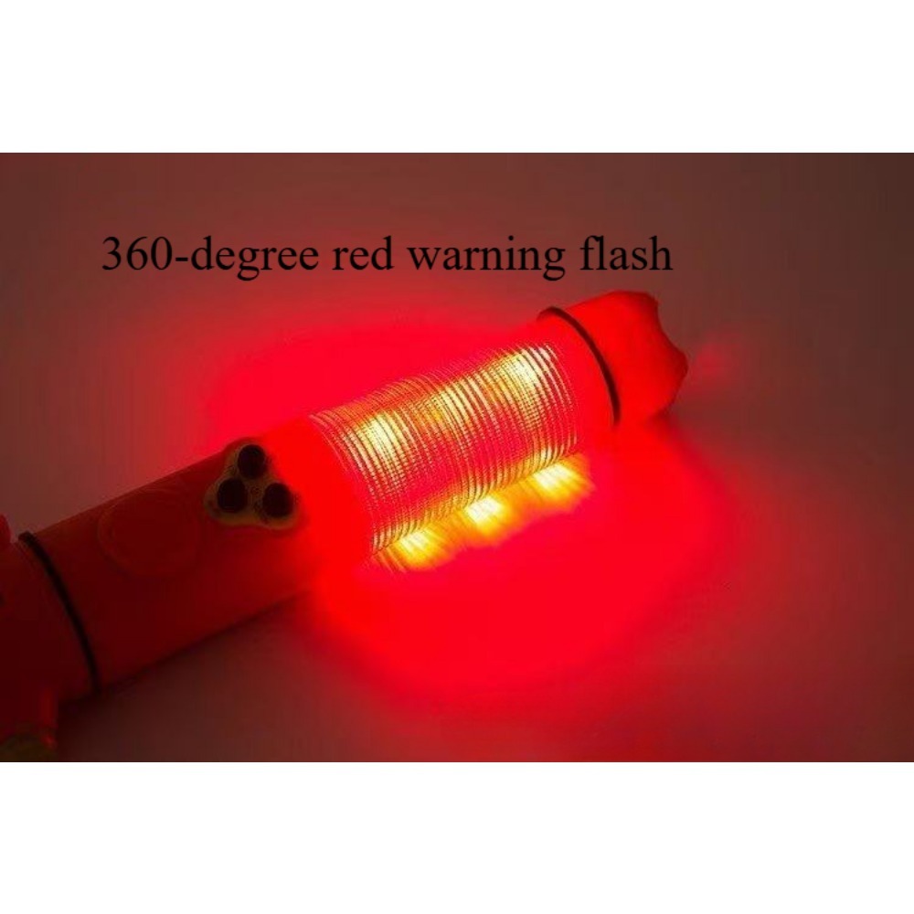 Red&Yellow Multi-functional Car Safety Hammer With Flashlight