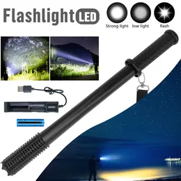 Baseball LED Flashlight Rechargeable Torch Spotlight Emergency Security Work Light 3 Lighting Modes