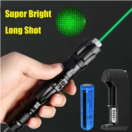 Green Laser Pointer USB Rechargeable Pen Light LED Flashlight Torch Visible Beam Lazer