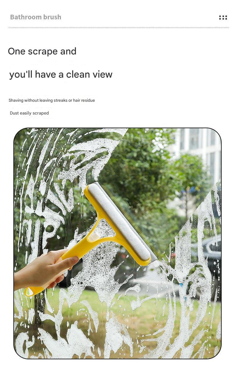 Window Cleaning Tool Home Glass Scraper 3-in-1 Squeegee Cleaning Tool For Mirrors Cleans Countertops Window Wiping