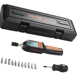 Product image of Digital Torque Screwdriver, 1/4 Inch Drive, LCD, with Bit Set and Case