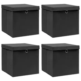 storage boxes with lids, 4 pieces, 32x