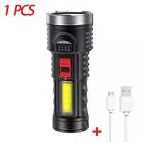 Product image of USB Rechargeable LED Flashlight 4-Modes Camping Hiking Torch Work Light(TK/TMEU For Self-pickup)