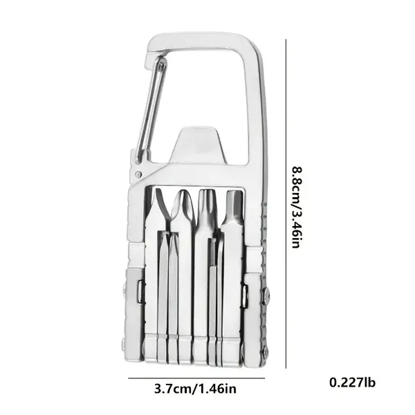 13 In 1 Multi-function Gadgets Stainless Steel Combination Tools, Mobile Phone Holder, Folding Outdoor, Bottle Opener, Screwdriver, Hiking Buckle, Knife
