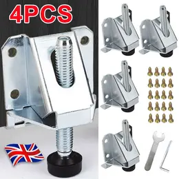 4x M10 Heavy Duty Levelling Height Adjustable Machine Furniture Feet W, Lock Nut
