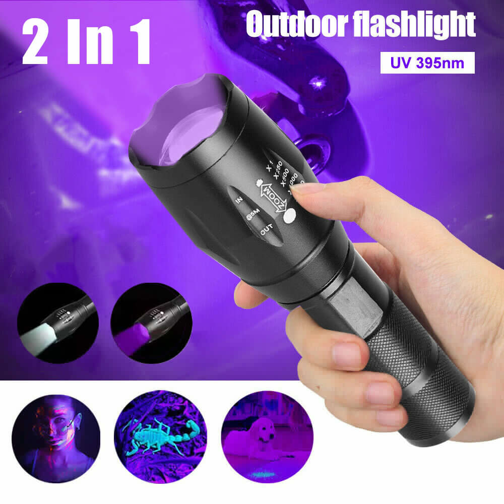 Main product image of 395nm UV LED Zoomable Flashlight, Mini Pocket Inspection