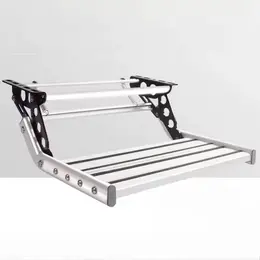 Manual Single Layer RV Step - Anti-slip Pedals With Enhanced Aluminum Alloy, Anodized, Strong Spring Elasticity, Good Flexibility, Good Stepping Effect, Long Lifespan,