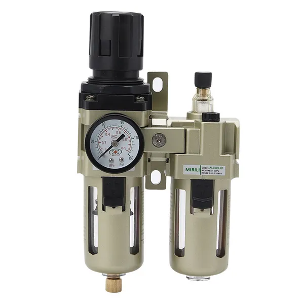 Main product image of Air Filter Regulator Lubricator (FRL) Unit AC3010-02 G1/4, For Air Treatment, Compatible With AC3010-03, Oil Water Separator For Mask Machine & Pneumatic Systems