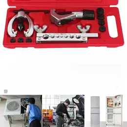 Product image of 10-Piece Pipe Flaring Kit for Brake and Fuel Lines with Cutter and Bender