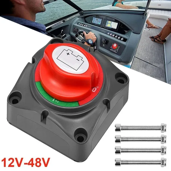 300A Battery Master Switch, 12V-48V Isolator Cut-Off Shutoff For Car, Boat, Truck