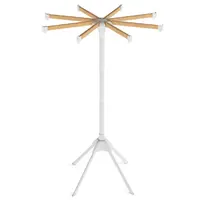 Product image of Foldable Bamboo Clothes Drying Rack With 40 Hanger Slots, Space Saving Laundry Drying Stand For Indoor Use