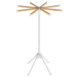 Foldable Bamboo Clothes Drying Rack With 40 Hanger Slots, Space Saving Laundry Drying Stand For Indoor Use