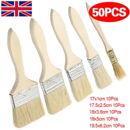 50x Economy Paint Brushes Disposable Decorating Fence Artist Paint Brushes