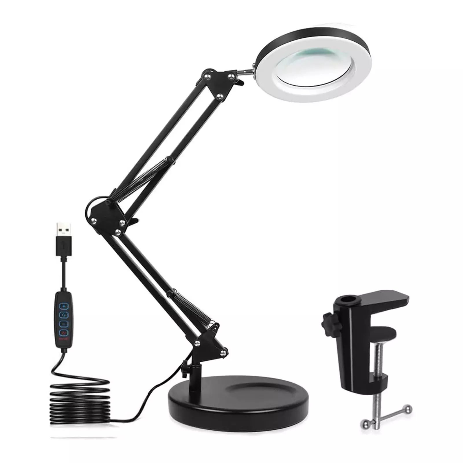 10-fache Vergrerungs-Schreibtischlampe Mit LED-Beleuchtung, Inklusive Fu Und Klemme