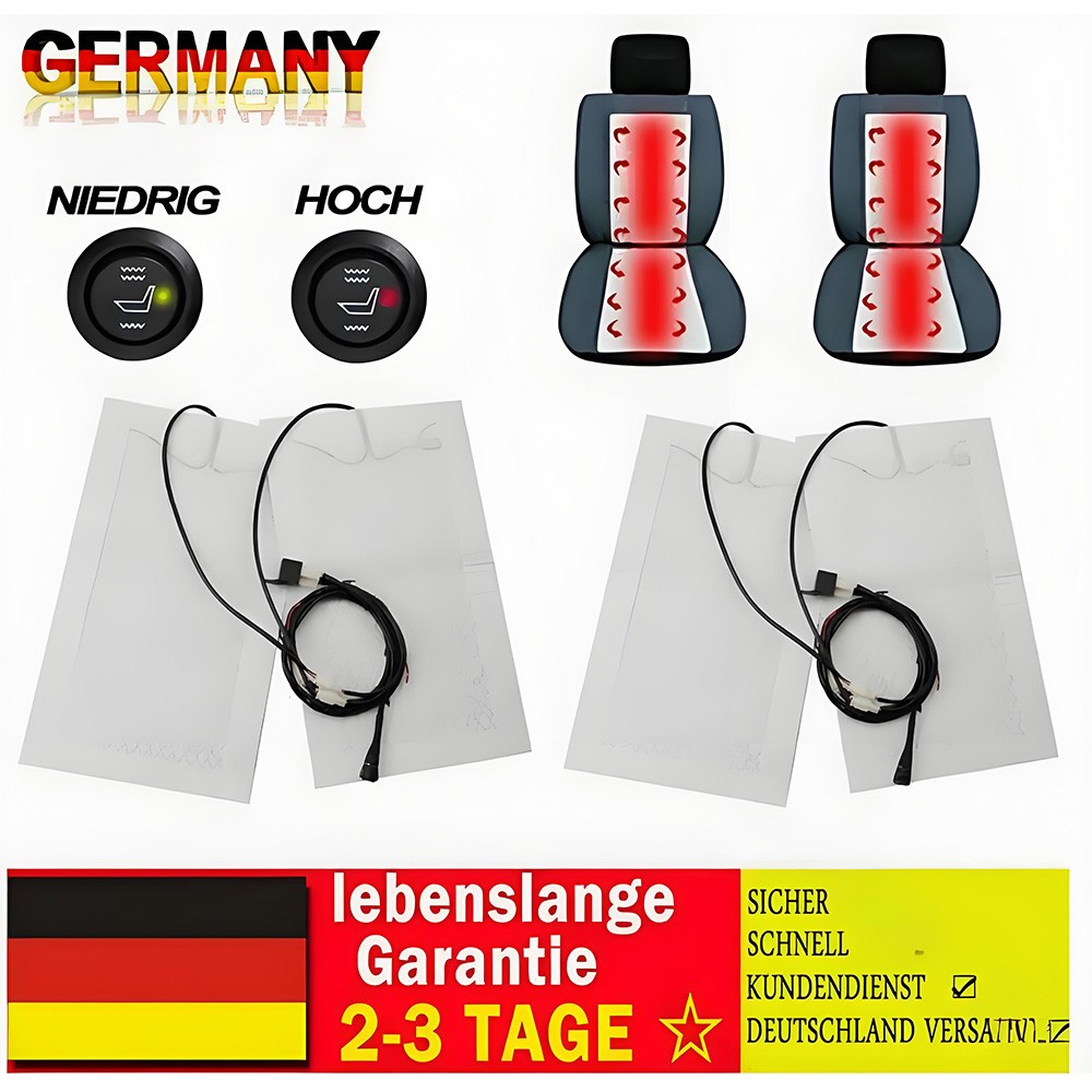 Main product image of Support Pan European：2 Set Car Carbon Seat Heater Universal Heating Mats Retrofit Kit For Car Truck Auto
