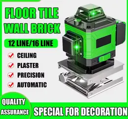 Support Pan European：16 Line Laser Level Spirit Level 4D 360° Cross Line Laser Self-Leveling Kit