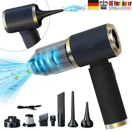 Support Pan European：4in1 13000Pa Cordless Mini Handheld Vacuum Cleaner Wet & Dry Battery Car Office Home DE