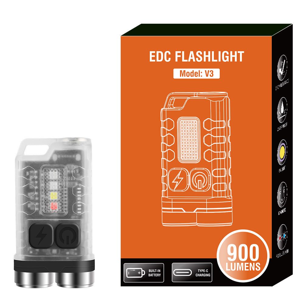 Mini LED Flashlight Rechargeable Safe Protection Electric Torch Security Lamp