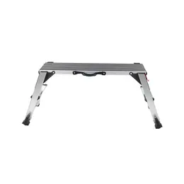 Folding Work Platform, Aluminum Drywall Stool Ladder, 660 Lbs Load Capacity Heavy Duty Work Bench W Non-Slip Feet, Ideal For Washing Vehicles, Cleaning, Painting, Decorating