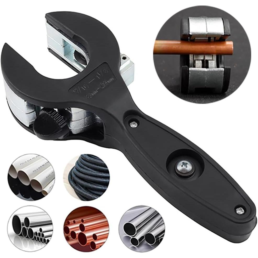 Ratchet-Type Pipe Cutter, One-Hand Fast Pipe Cutting Tool For Copper, Pvc, Aluminum, Steel Pipes, Lightweight Handheld Design For Plumbing,  Diy Projects, Workshop, Home Decoration