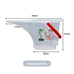 Long-nose watering bucket-transparent color-5L-PP-1 piece
