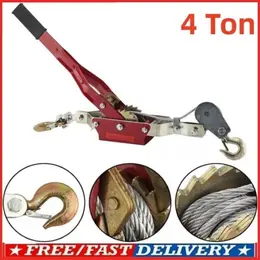 Product image of 4 Ton Dual Gear 2 Hook Manual Cable Puller Winch