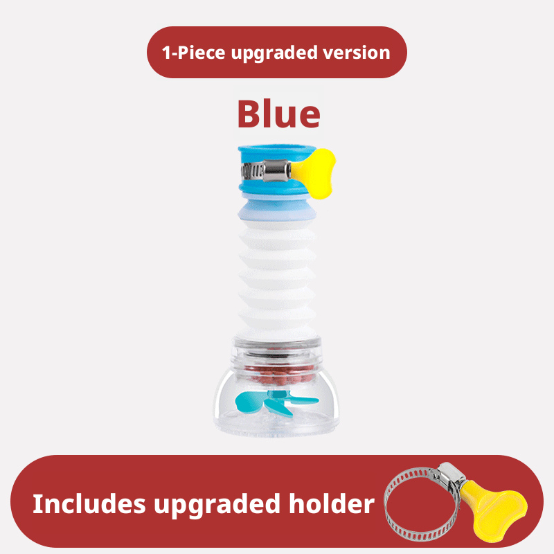 Faucet Splash Shower-with Clamp-Blue