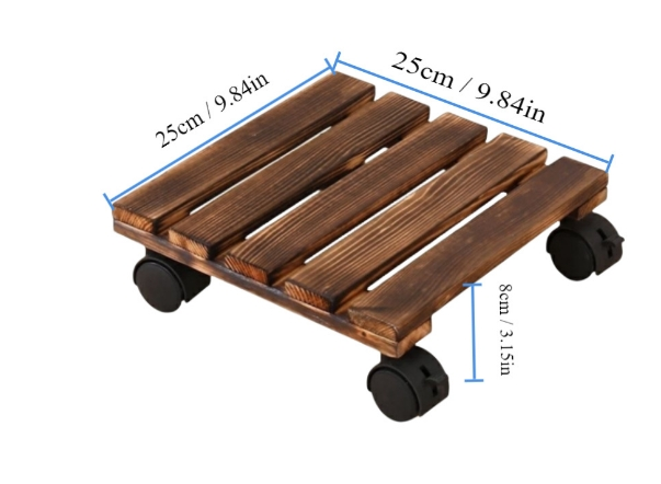 Removable flower stand-square 25*25cm-carbonized color-1 pack