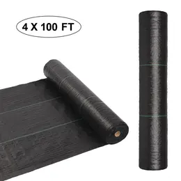 4x100ft Black Weeding Cloth Polyethylene Foldable