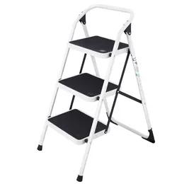 Folding 3-Step Ladder With Handgrip And Anti-Slip Platform