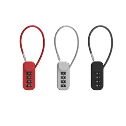 Long And Short Spring Coil Steel Wire Rope Combination Lock Schoolbag Backpack Handle Case Pen Case Mini Combination Padlock 04U