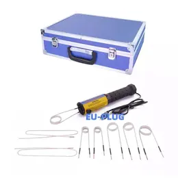 1100W Induction Heater, Flameless Magnetic Induction Heater, Portable Industrial Screw Removal Heating Tool (EU Plug, Metal Storage Case)