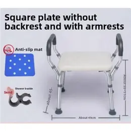 360° Rotatable Shower Stool, Adjustable Aluminum Shower Seat Bathroom Chair, Load Capacity Up To 136kg