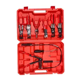 Straight Throat Type Car Water Pipe Clamp Pliers, Oil Pipe Clamps, Snap Pliers Tools, Red Set