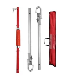 Heavy-Duty 3T Car Tow Bar With Spring Damping - 3000kg Capacity - Easy Installation, Red For High Visibility, Includes Portable Storage Pouch - Ideal For Roadside Breakdown Assistance
