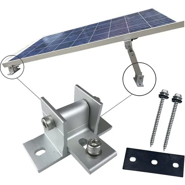 4PC Adjustable Roof Tile Solar Mounting For Flat Tin Roofs With Great Flexibility For Commercial And Residential Solar