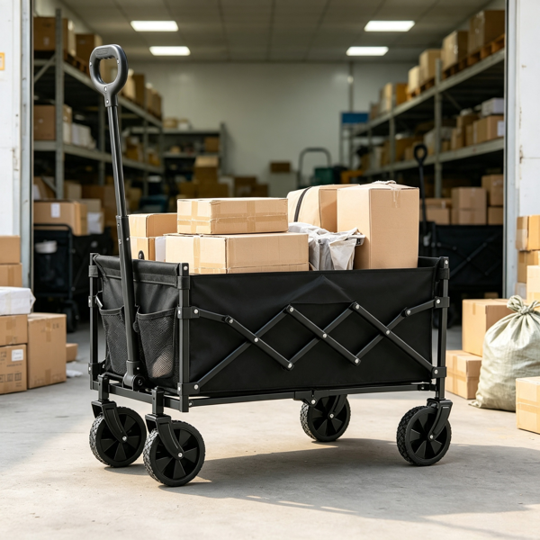 Main product image of Folding Wagon Cart, 120L / 225 LBS, Collapsible, All-Terrain Wheels