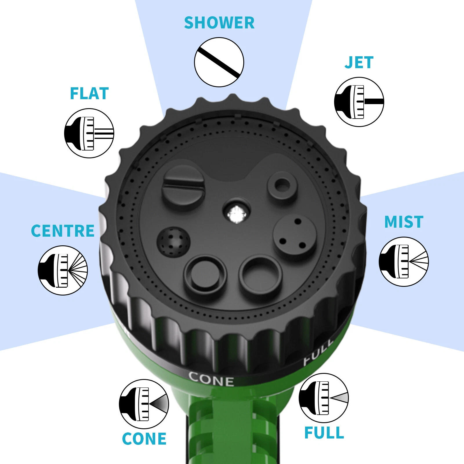 Main product image of Expandable Garden Hose Pipe, 15m, Anti-Kink, with 7-Function Spray Gun