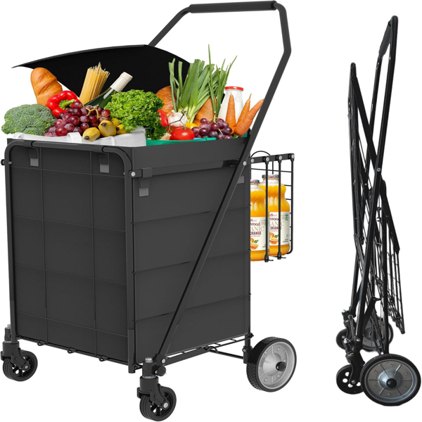 Main product image of Lightweight Shopping Cart, Swivel Wheels, Waterproof Bag, 100 lbs Capacity