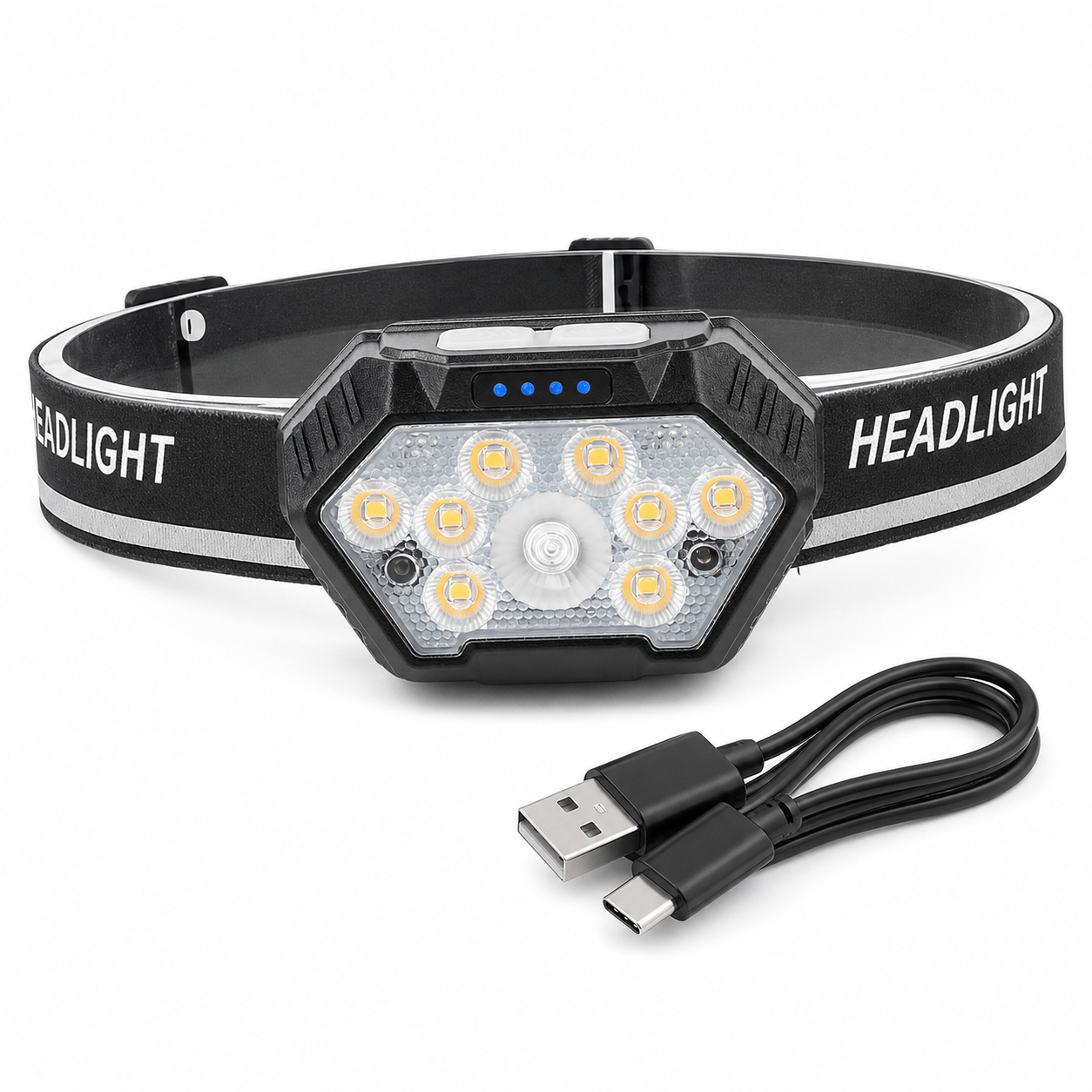 Main product image of LED Headlamp T 917, 800LM, Type C, Rechargeable, Motion Sensor