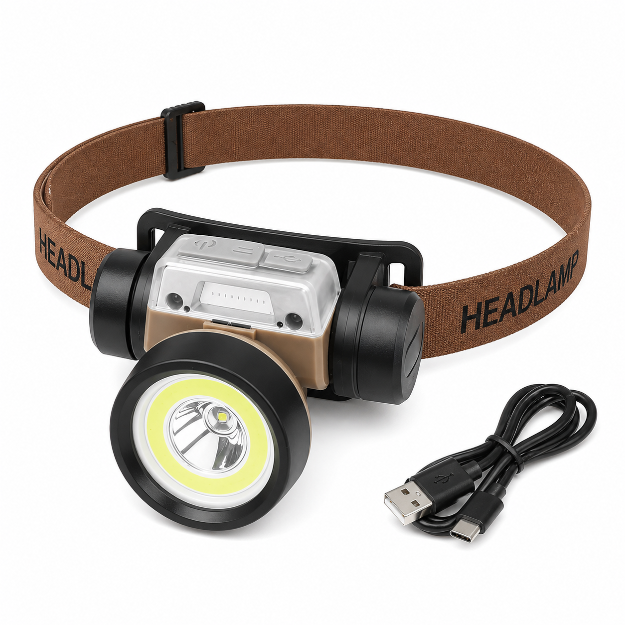 Main product image of W11 COB 600LM Rechargeable Motion Sensor Type C Waterproof LED Headlamp